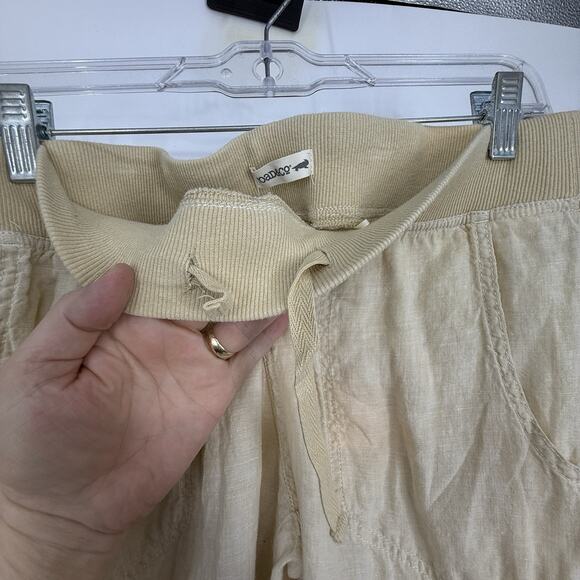 Toad & Co Lina Linen Pants Size Large Ivory Beige Pull on 32" Inseam - Picture 14 of 16